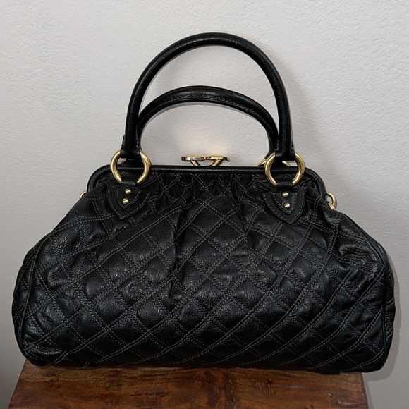 Y2K Marc Jacobs Black Quilted Stam Bag Purse - Picture 6 of 16